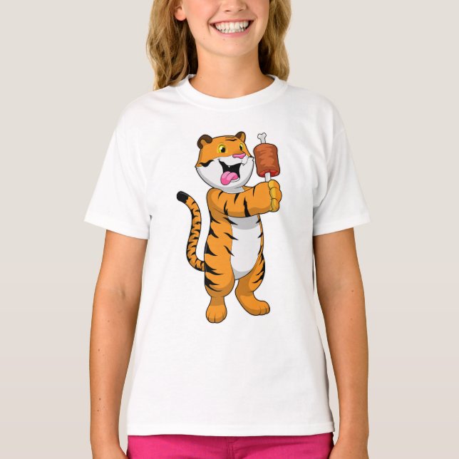 Tiger mit Fleisch T-Shirt (Vorderseite)