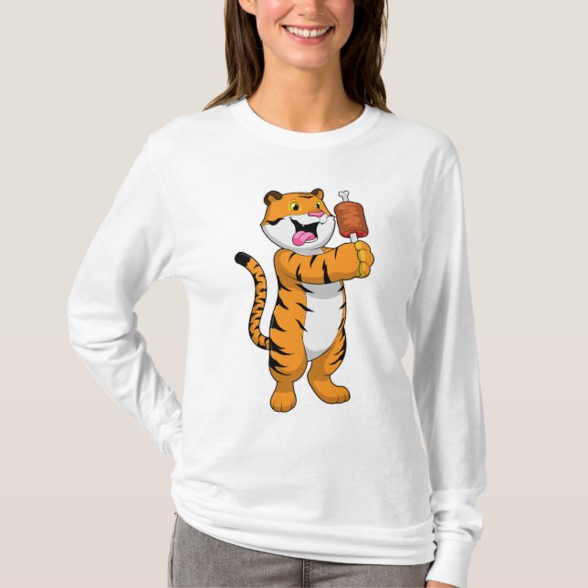 Tiger mit Fleisch T-Shirt (Vorderseite)