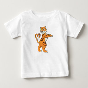 Tiger mit Herz Baby T-shirt