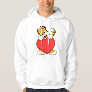 Tiger mit Herz Hoodie