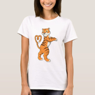 Tiger mit Herz T-Shirt