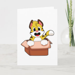 Tiger mit Kiste Karte