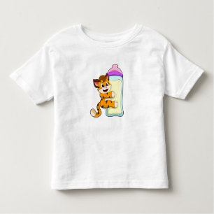 Tiger mit Milchflasche Kleinkind T-shirt