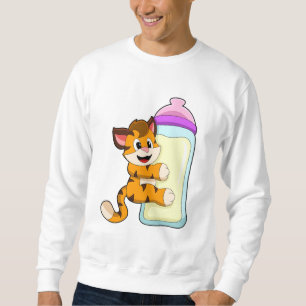 Tiger mit Milchflasche Sweatshirt