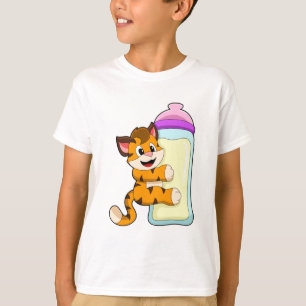 Tiger mit Milchflasche T-Shirt