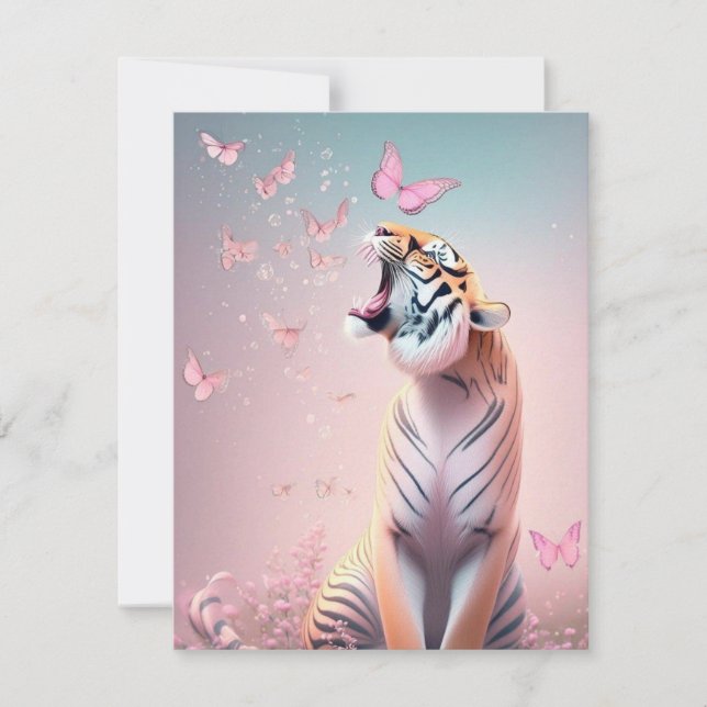 Tiger mit Schmetterlingen (Vorderseite)
