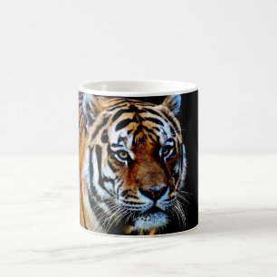 Tiger mit schwarzem Hintergrund Kaffeetasse