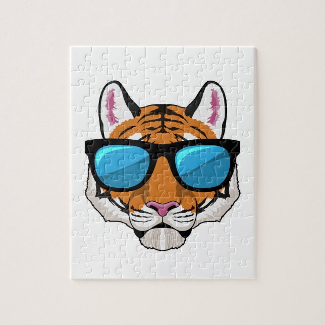 Tiger mit Sonnenbrille (Vertikal)