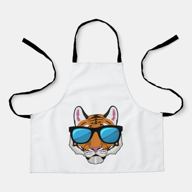 Tiger mit Sonnenbrille Schürze (Vorderseite)
