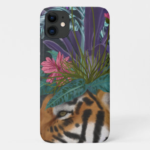 Tiger mit tropischem Headpiece Case-Mate iPhone Hülle