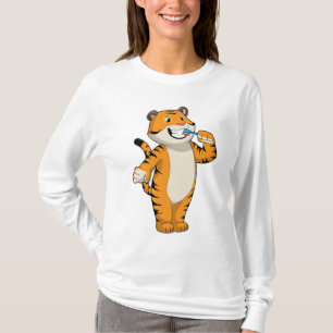 Tiger mit Zahnbürste T-Shirt