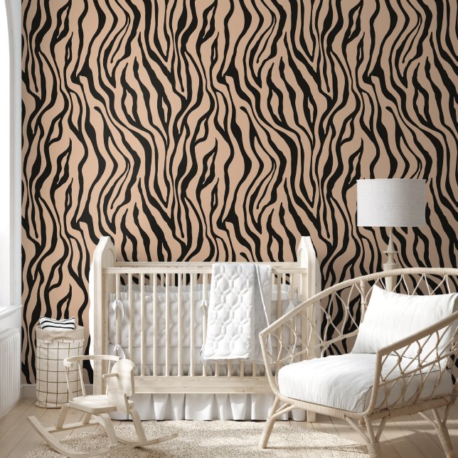 Tiger Monochrome Tapete (Kinder)