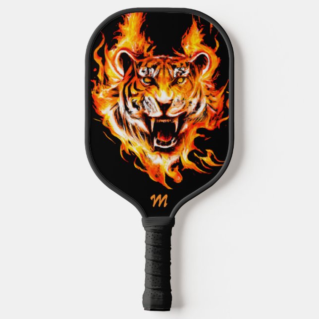 Tiger-Monogramm-Paddel Pickleball Schläger (Rückseite)