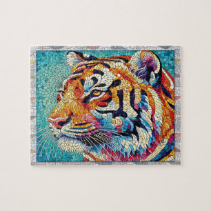 Tiger-Mosaik, Wilde Tiere, Fliesen, Geschenk,