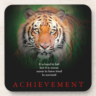 Tiger Motivierend Errungenschaften Getränkeuntersetzer