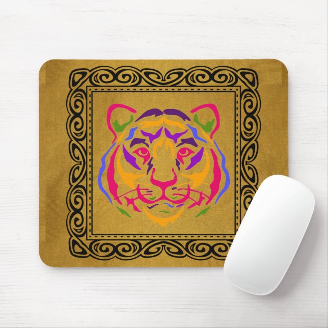 Tiger Mouse Pad Mousepad (Mit Mouse)