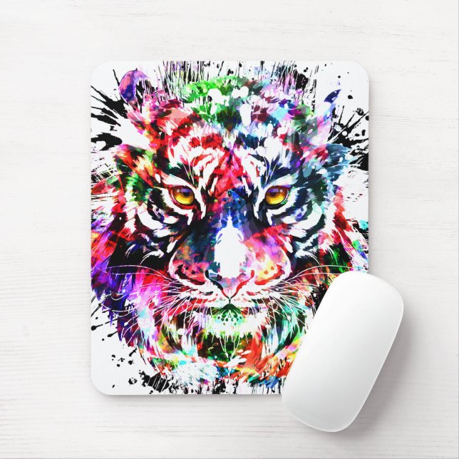 Tiger Mousepad | Farbenfrohe Tiger Mouse Pad (Mit Mouse)
