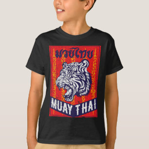 Tiger Muay Thai Kickboxen Mma Retro Trainingsgesch T-Shirt