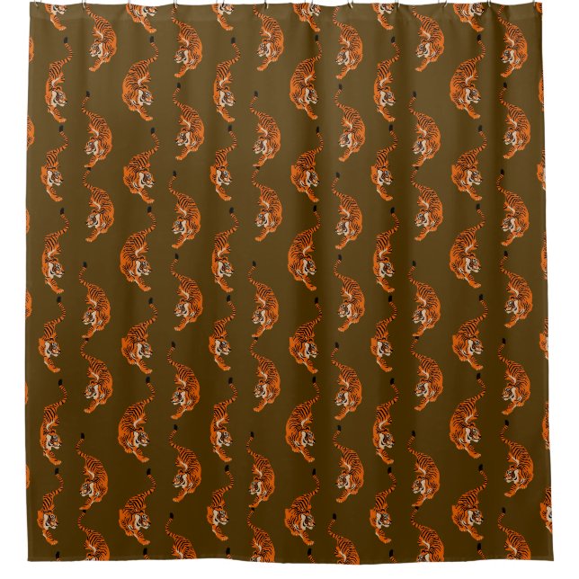 Tiger Muster Duschvorhang (Vorderseite)