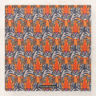 Tiger (Muster) - Glasuntersetzer