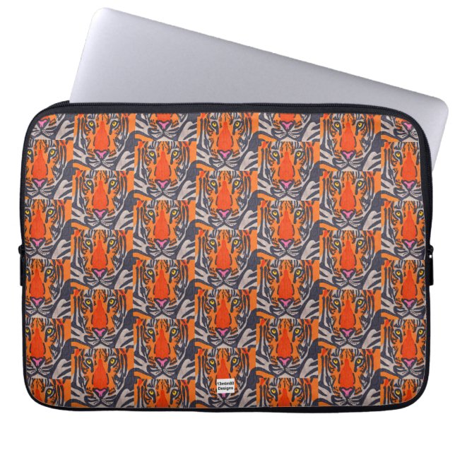 Tiger (Muster) - Laptop-Hülle Laptopschutzhülle (Vorderseite)