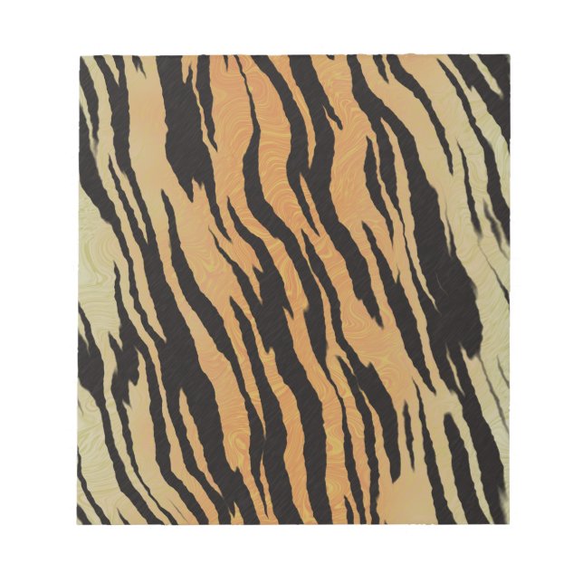 Tiger nahtloser Muster Textur Hintergrund Notizblock (Vorderseite)