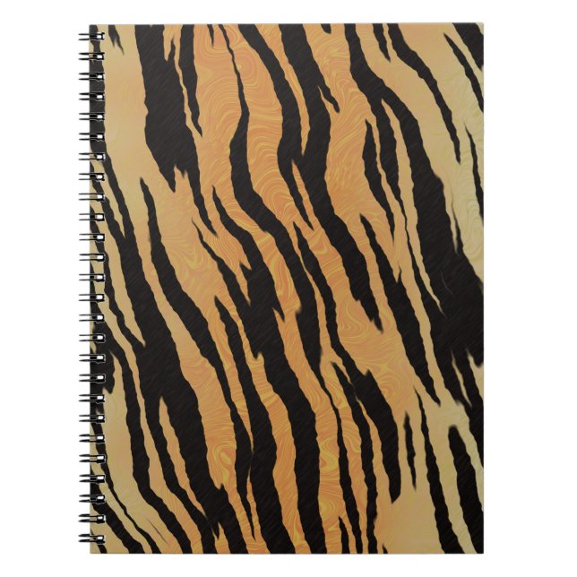 Tiger nahtloser Muster Textur Hintergrund Notizblock (Vorderseite)