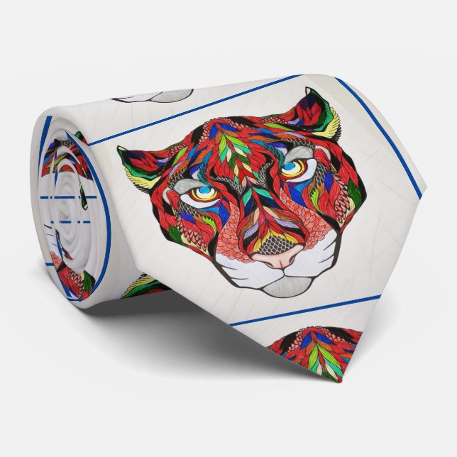 Tiger Neck Tie Krawatte (Gerollt)