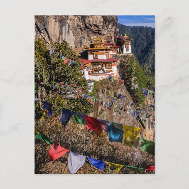 Tiger-Nest-Kloster, Bhutan Postkarte (Vorderseite)