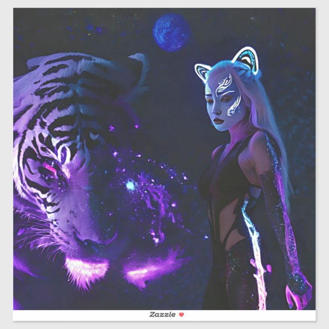 Tiger Night Aufkleber (Blatt)