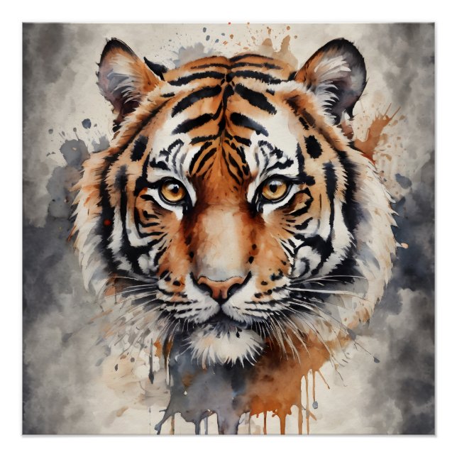 Tiger no 3 Glossy Poster (Vorderseite)