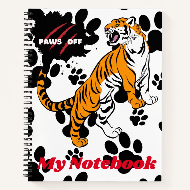 Tiger-Notebook Notizbuch (Vorderseite)