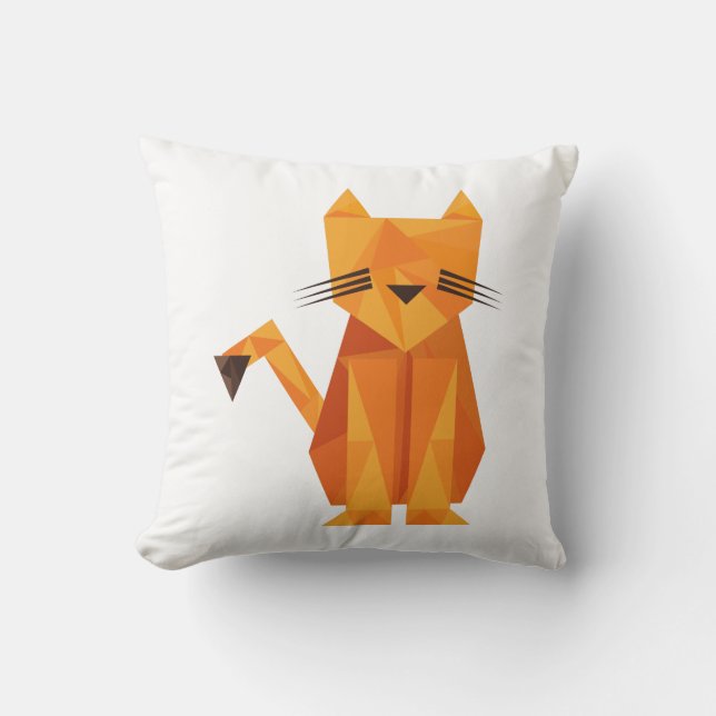 Tiger Oragami Kissen (Vorderseite)