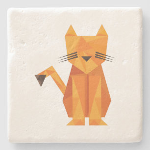 Tiger Oragami Steinuntersetzer