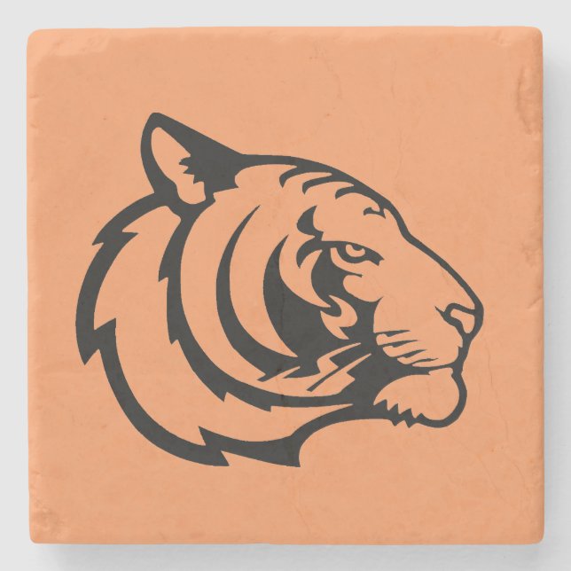 Tiger Orange Steinuntersetzer (Vorderseite)