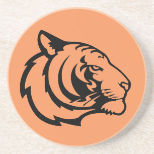 Tiger-Orangeton-Sandstein-Getränkeuntersetzer Getränkeuntersetzer