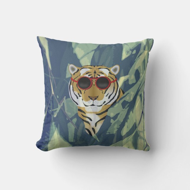Tiger Outdoor Throw Kissen (Vorderseite)
