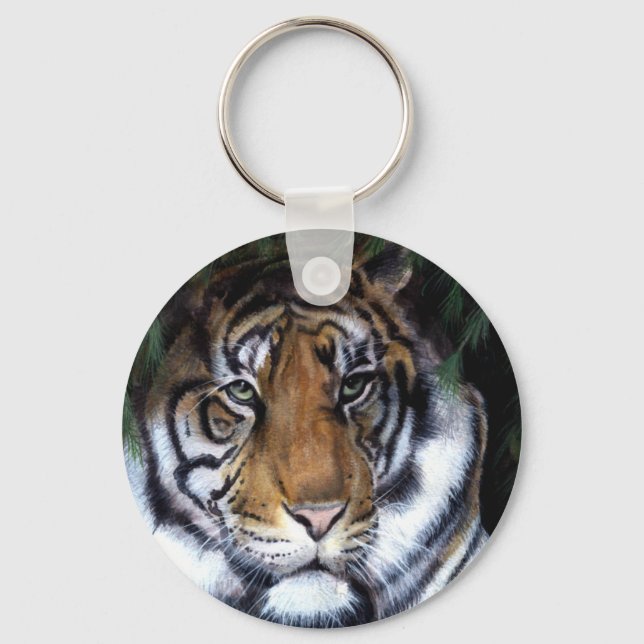 Tiger Painting Schlüsselanhänger (Vorderseite)