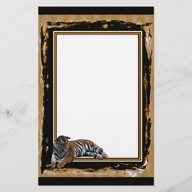 Tiger-Papier Briefpapier (Vorderseite)