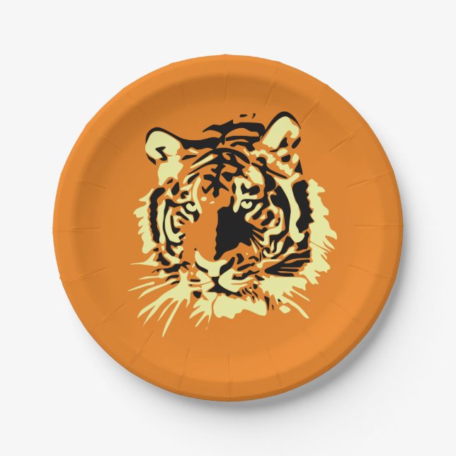 Tiger Pappteller (Vorderseite)