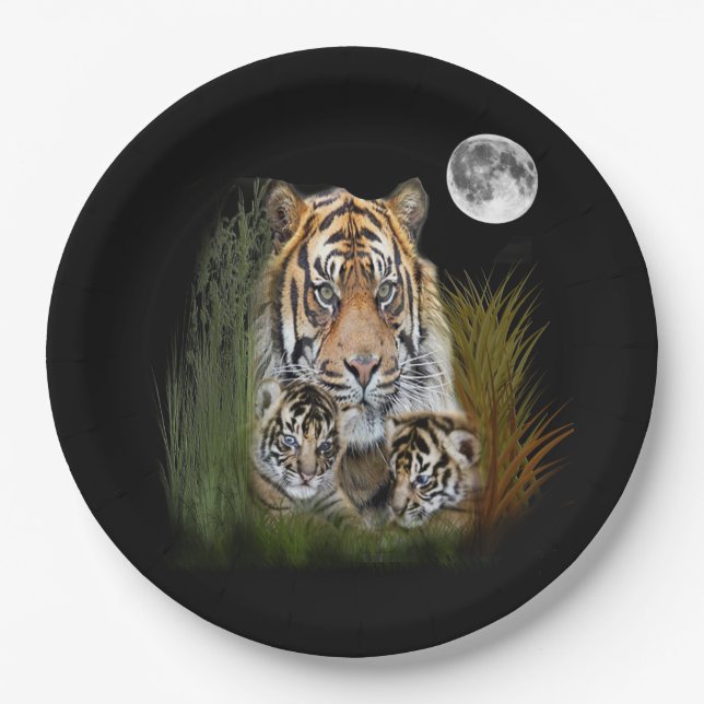 Tiger Pappteller (Vorderseite)