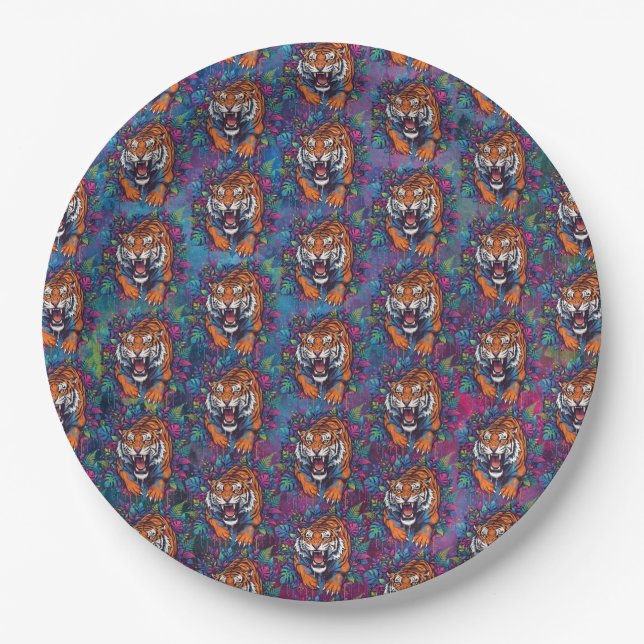 Tiger Pappteller (Vorderseite)