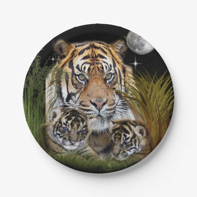 Tiger Pappteller (Vorderseite)