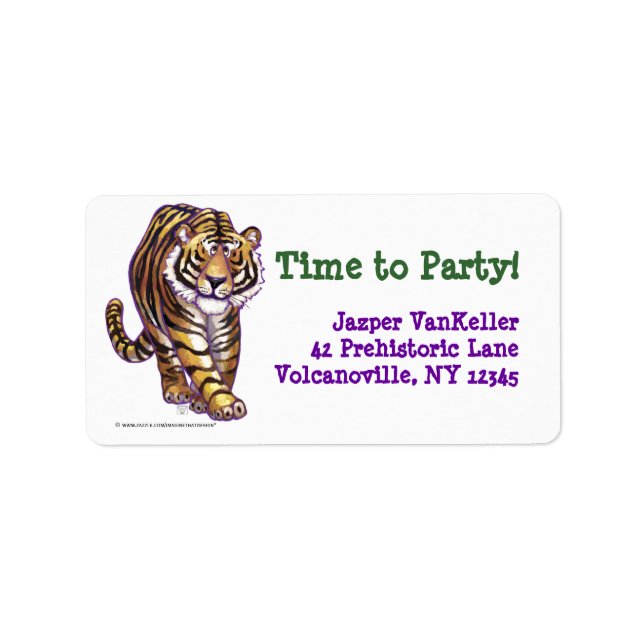 Tiger-Party-Center Adressaufkleber (Vorne)