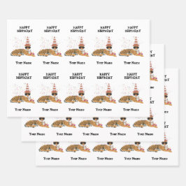 Tiger Party - Tiere Geburtstagsparty Boy Girl Geschenkpapier Set
