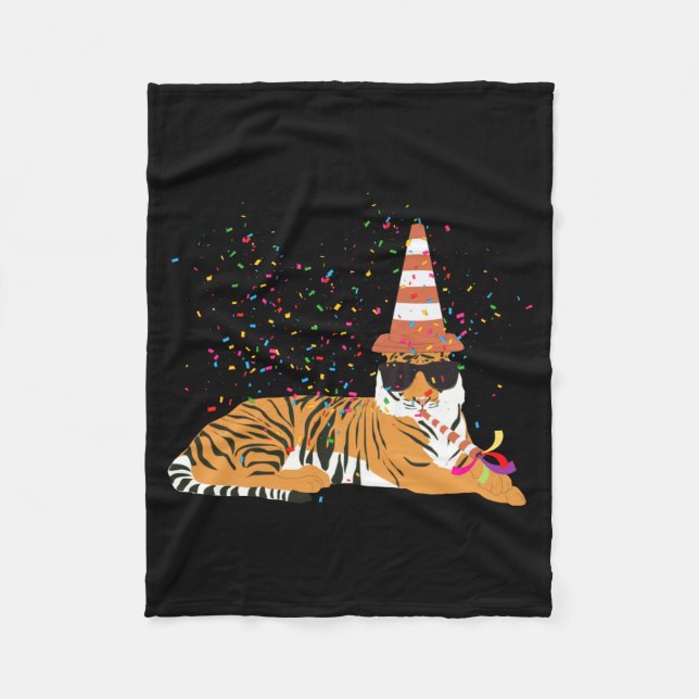 Tiger Partying Animals Having A Party  Fleecedecke (Vorderseite)