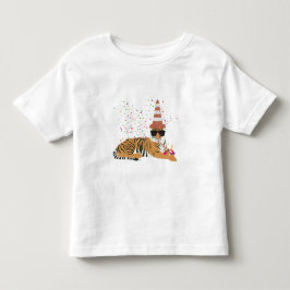 Tiger Partying - Tiere mit Party Kleinkind T-shirt