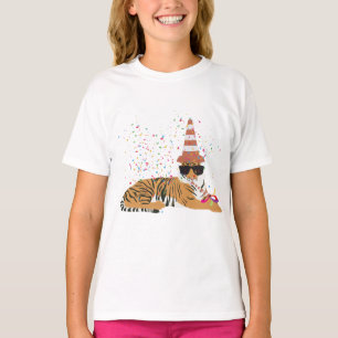 Tiger Partying - Tiere mit Party T-Shirt