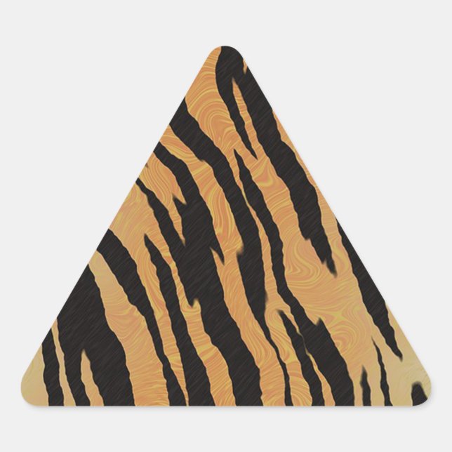 Tiger Pattern Dreieckiger Aufkleber (Vorderseite)