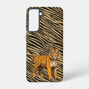 Tiger Pattern in Light Brown with Tiger  Samsung Galaxy Hülle